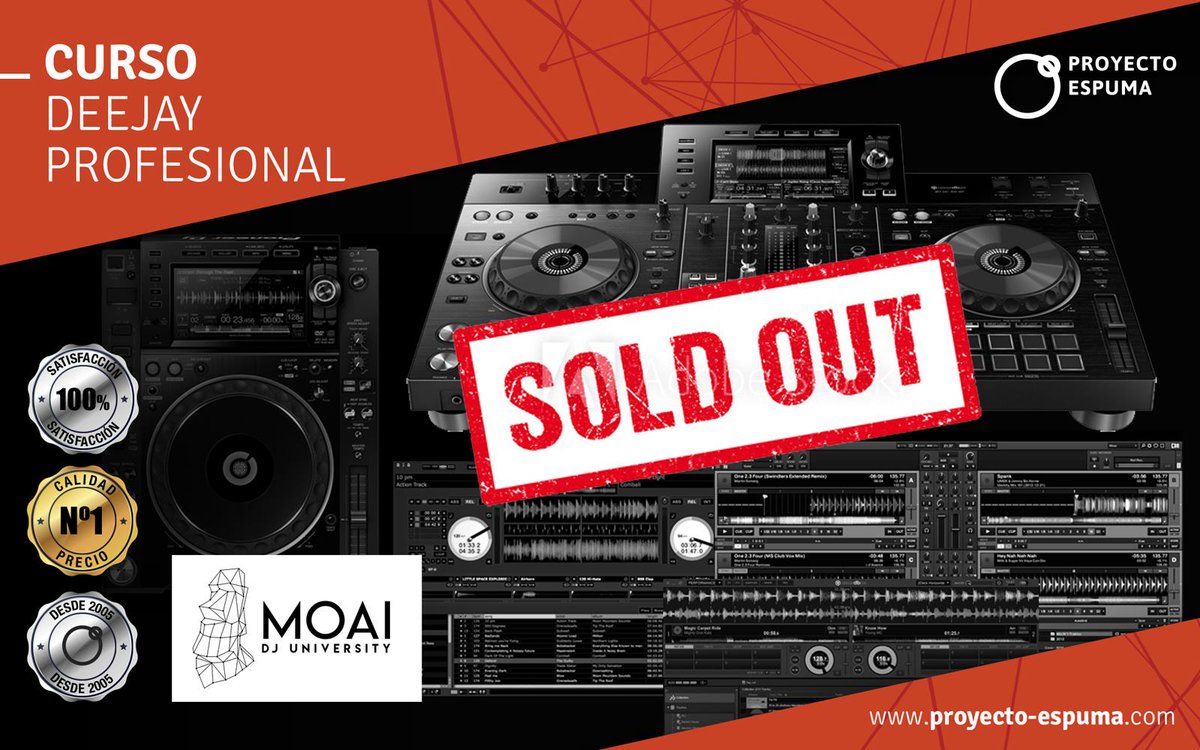 #proyectoespuma #granada
#curso_deejay

▶️Formamos y promocionamos artistas desde el 2005◀️

👉 No hay palabras para expresar nuestra alegría ante esto. Completos todos los turnos para las promociones de SEPTIEMBRE 🔝🔝🔝

💥 No dejes tú formación en manos inexpertas‼️