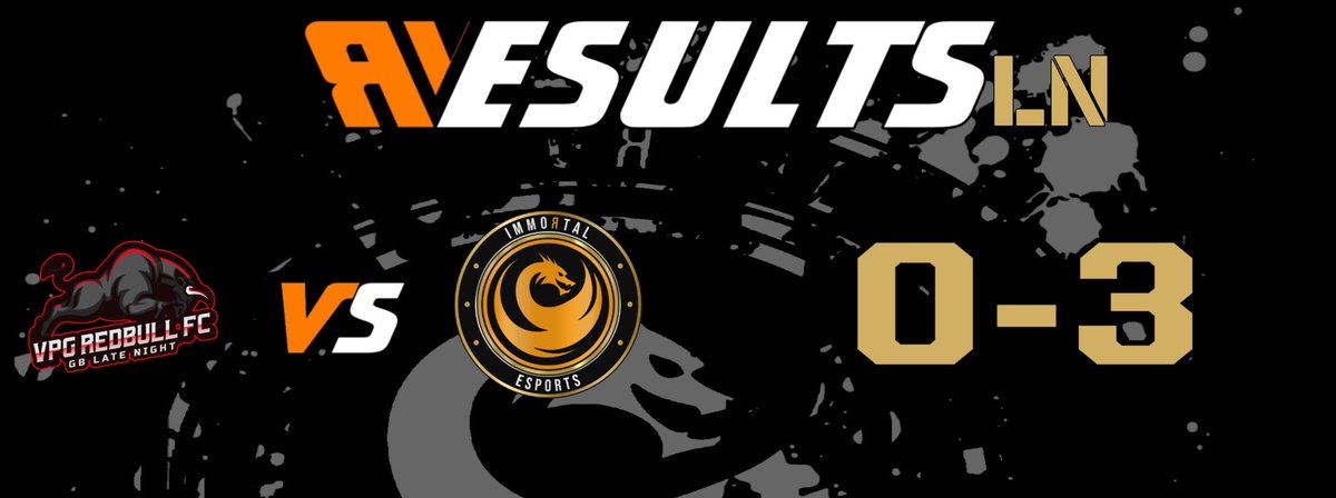 ✨ Last Night's LN Result ✨

@VPG_WALES Late Nigut
3-0 🆚️ @RedbullVpg ✅
@vGunner__x - ⭐

Ending the week unbeaten 👌

#WeAreImmortal