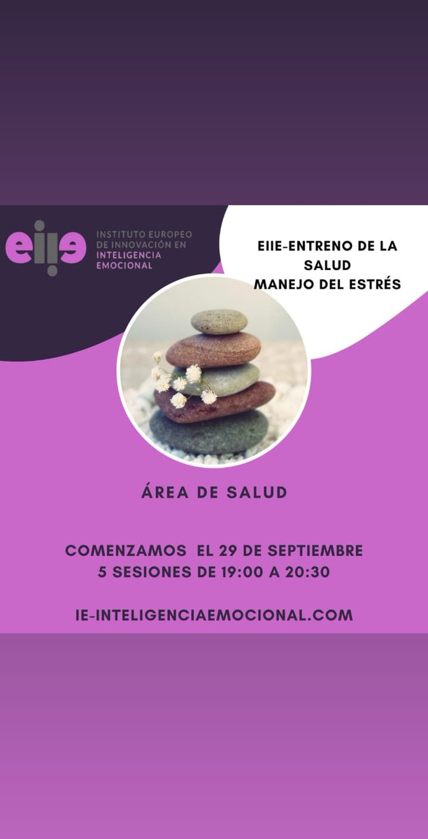 EIIEmocional's tweet photo. Nueva edición del EiiE entreno de la Salud: Manejo del Estrés. Te esperamos! #eiie #manejodelestrés #InteligenciaEmocional https://t.co/yZFzo9xVxI