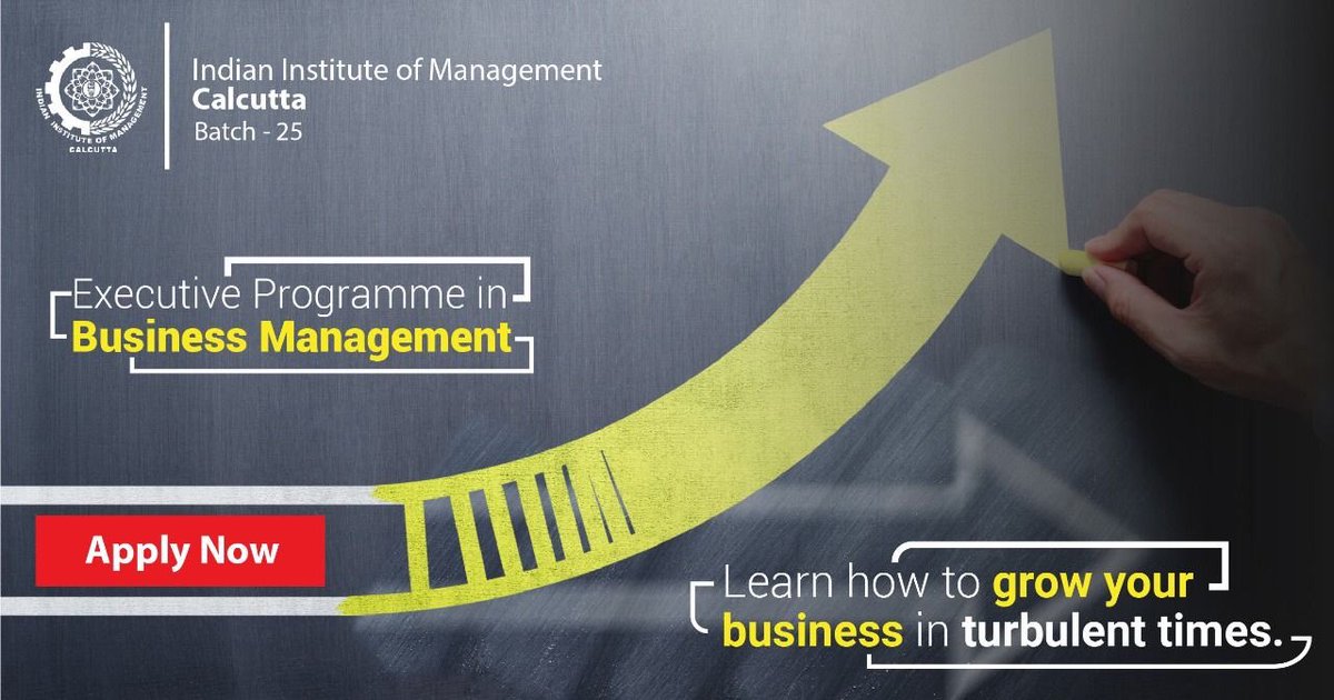 IIM_Calcutta's tweet photo. Learn to Solve Complex Business Problems with Expertise! Learn all about Business Management from the experts at IIM Calcutta in the longest-running executive education programme, Executive Programme in Business Management #EPBM Batch 25! Know more: https://t.co/9CesMA073o https://t.co/tauSvd3Sk6