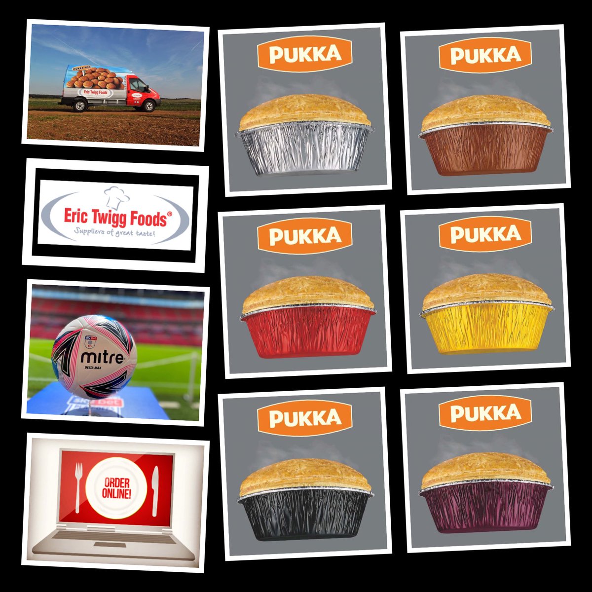 EricTwiggFoods's tweet photo. Yay for #efl fixture day! 
We might have to stay at home but we can still eat a pie 🥧 
We’re delivering Tues 25th August. Order online now 💻 https://t.co/LUV2F4KNHk 
#EFLFixtures #rufc #football #pukkapie #stayhome #behindcloseddoors #rotherham https://t.co/oURobNpiim