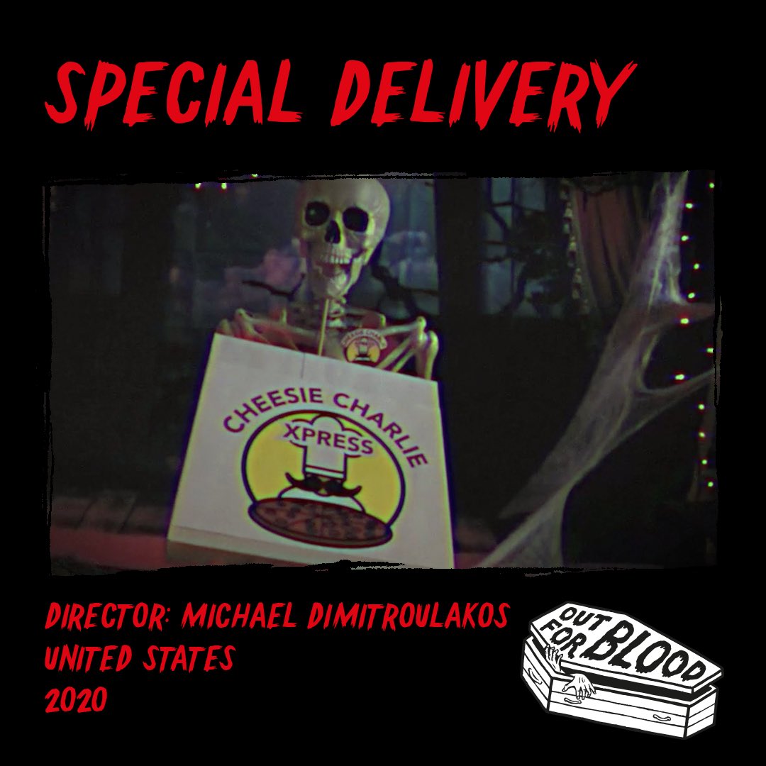 OutForBloodCamb's tweet photo. Film Announcement #7
Special Delivery (2020)
You might think twice about ordering pizza again but you’ll have skeletons of fun! (We can’t resist a pun 😂)
#outforblood #ofb2020 #filmfestival #horror #queer #lgbtqia #lgbt #film #announcement #online #festival https://t.co/3fXzCdvwBT