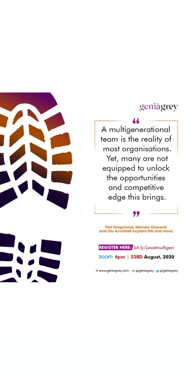oluayomicares's tweet photo. Join @nkirukaijeoma, Timi Tope Ologunoye and myself as we explore Leading a Multigenerational Workforce and more.

Register here:- https://t.co/ITtUZbU8kq

#leadmultigen #workforce #leadership https://t.co/Am5wtv97pv