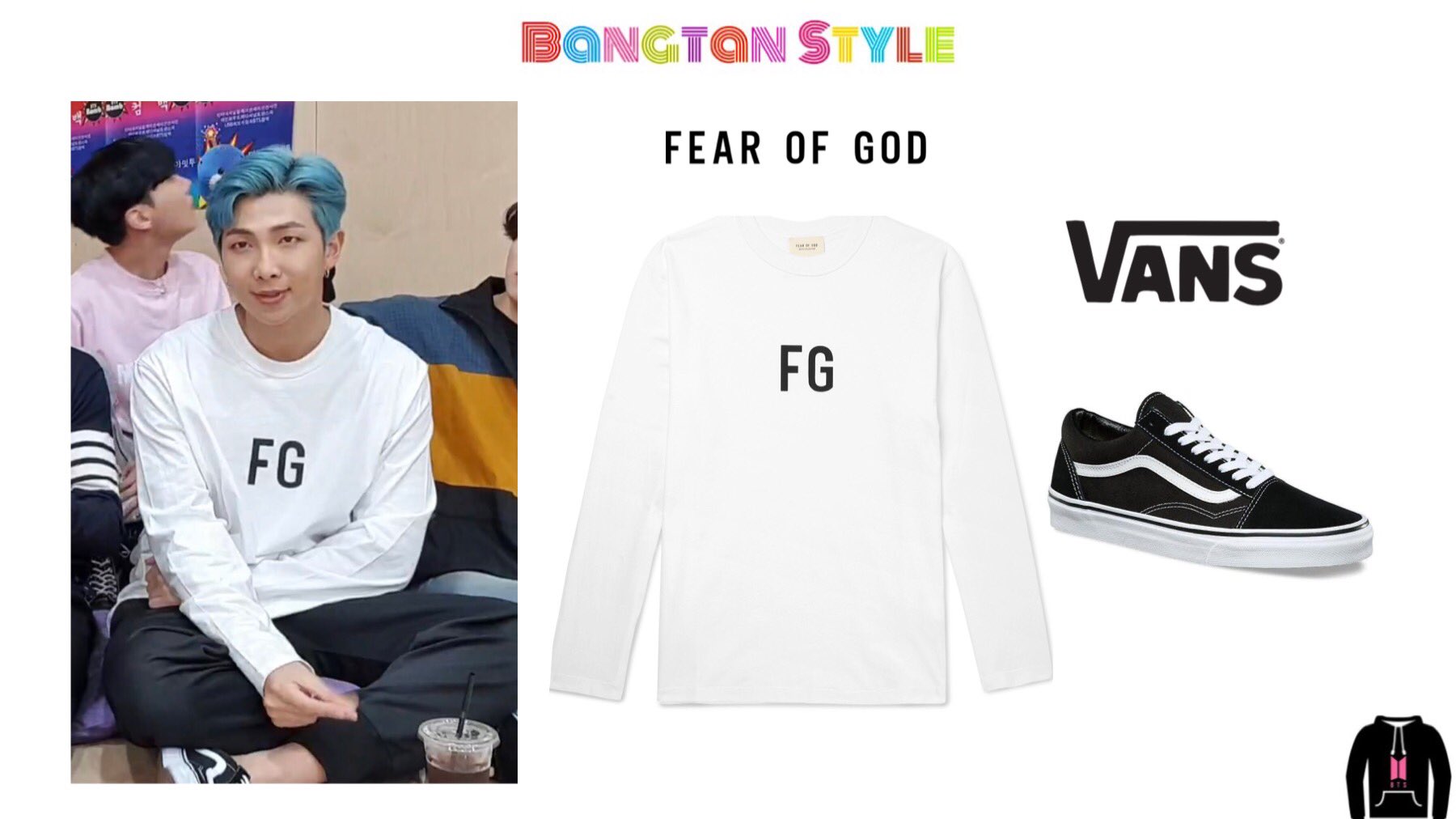 Bangtan Style⁷ (slow) on X: VLIVE 210830 Namjoon wears FEAR OF