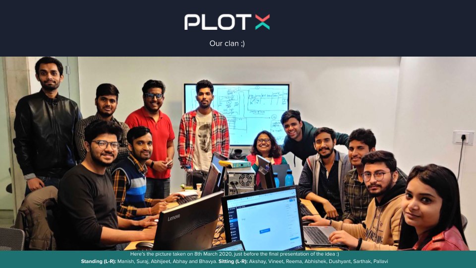 Hey tweeple, unveiling PlotX.io (previously called Plotus.io) today. 

Been working on this since Feb'20 along with <a href="/nitikagoel_/">Nitika Goel</a>, <a href="/karticrakhra/">krakjack</a>, <a href="/slugsloth/">Slug Sloth</a> and the amazing team at <a href="/somish_in/">Somish Blockchain Labs</a>