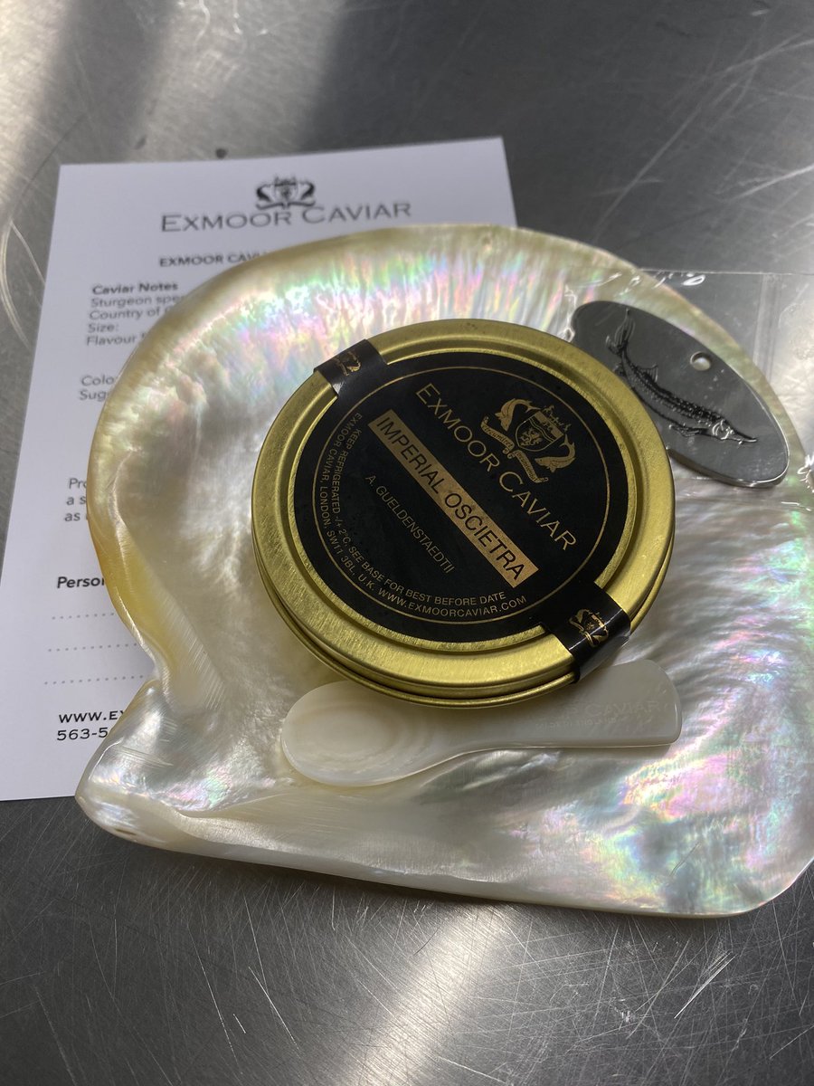 Great service from <a href="/ExmoorCaviar/">Exmoor Caviar</a> today in preparation for one of our vip flights. Thanks guys ✈️🔪#aviationchef <a href="/AbsoluteTaste/">Absolute Taste</a>