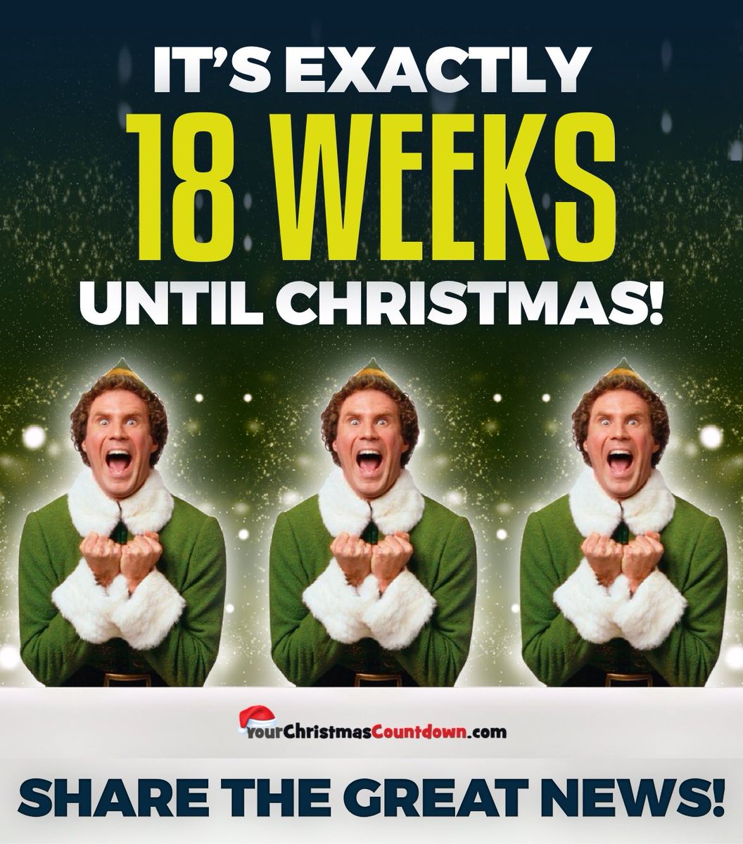 christmas_clock's tweet photo. #SoExcited #Christmas #18Weeks #LetsStartCounting
👇👇 Count down to Christmas with us at
🕒 https://t.co/08kJVAWqc2 🎄🎅 https://t.co/1LZtjjYA1r