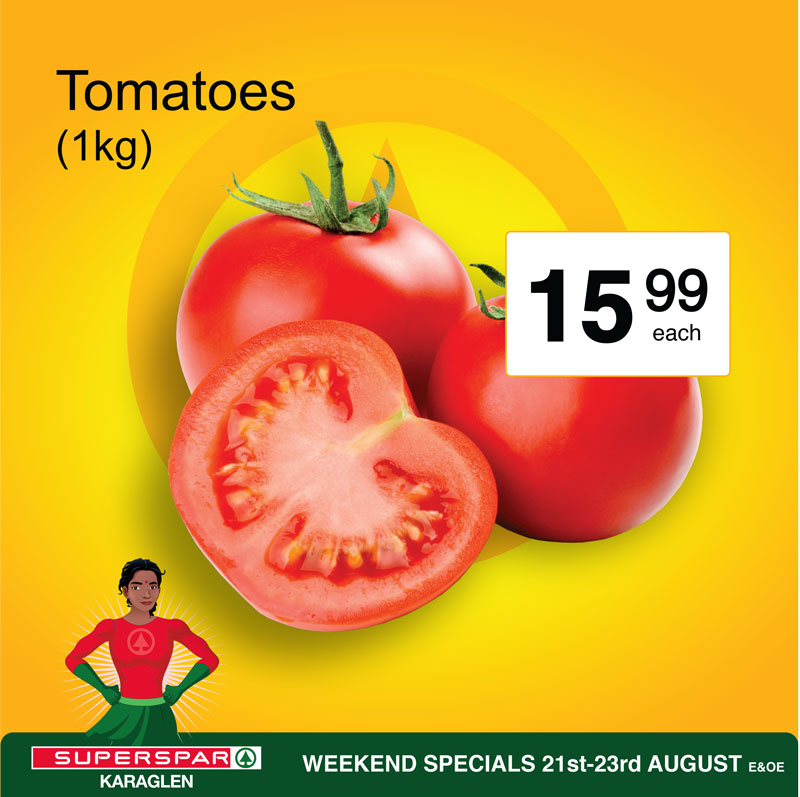 Karaglen_Spar's tweet photo. SUPER SAVINGS this Weekend at Karaglen SUPERSPAR
21st – 23rd August, while stocks last

📌 ORDER ONLINE (we can deliver or you can pick it up) 👉 https://t.co/dsysDIBCAb 
📌 MORE SPECIALS 👉 https://t.co/x1lFOy6Vih https://t.co/Hlj7hHKc6r