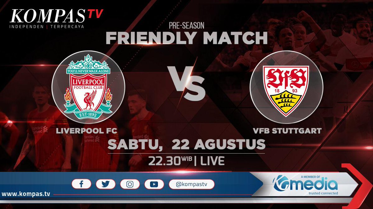 KompasTV's tweet photo. Friendly Match Liverpool FC dan VFB Stuttgart sesaat lagi! Tonton keseruan pertandingannya sekarang hanya di KompasTV. #CariDiKompasTV https://t.co/TzJDu2biEN