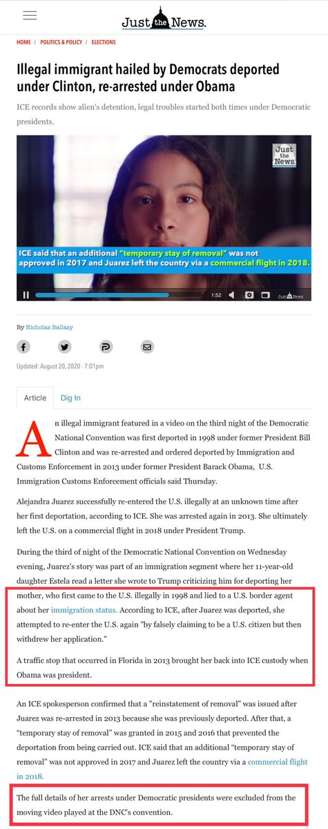 vicvon66's tweet image. Illegal alien featured on third night of DNC convention claimed Trump deported her. But DNC left out her arrests and deportations under Clinton and 0bama. She was first deported in '98 under Bill Clinton and was re-arrested and ordered deported by ICE in 2013 under 0bama #DNCLies