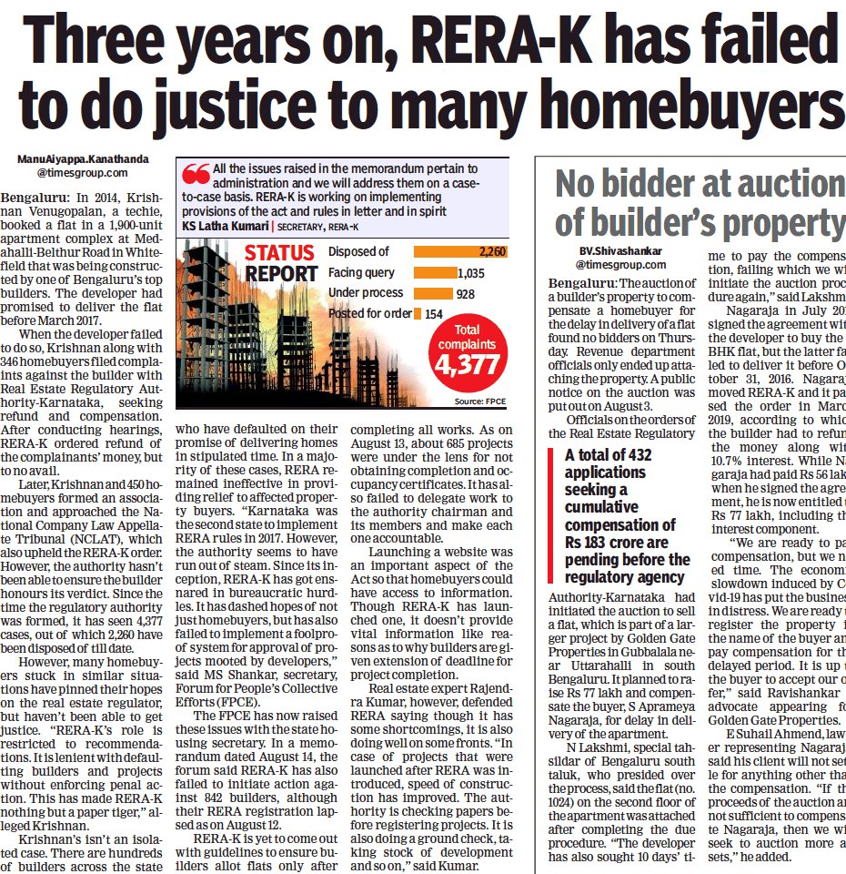 FightforReraKar's tweet photo. "RERA" a much hyped histrorical enactment is being buried without implementation &amp; enforcement across the country as the fence grazed the crops without understanding the intent of the Act to Regulate &amp; adjudicate. Please intervene &amp; help @HardeepSPuri @PMOIndia @FightForRERAInd https://t.co/lYjdSE5ZnQ