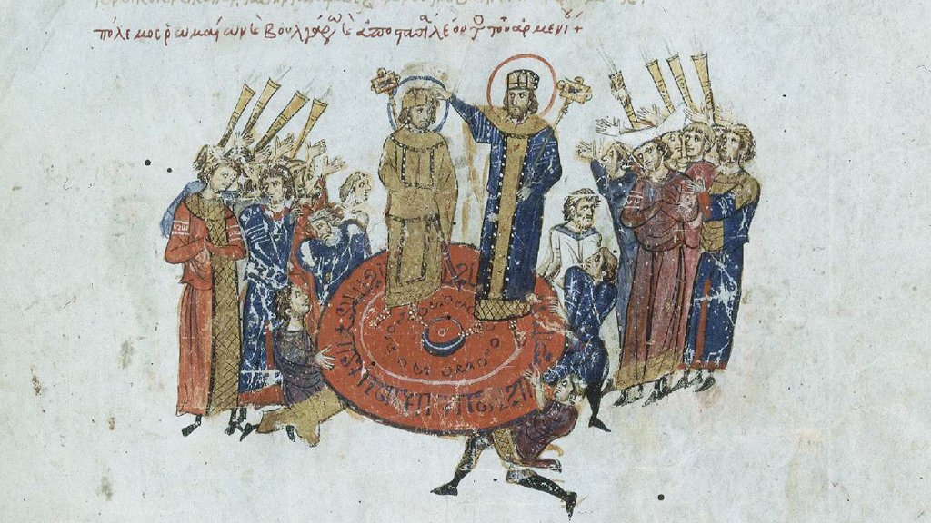 Emperor Michael A’ Rangabe crowns Leo V the Armenian as co-emperor