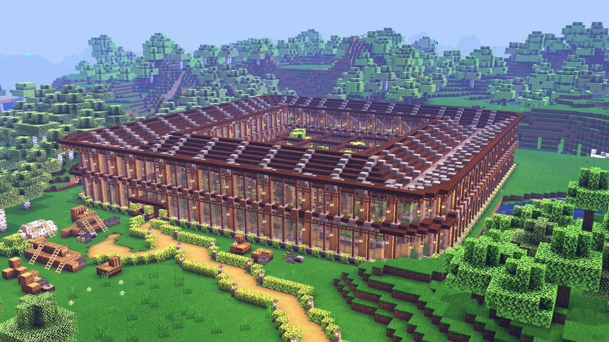 こぐまぷろ Kogumapro 在 Twitter 上 先日上げた植林場の増強verを作ってみました ちょっと大きすぎて植林場に向かないですね 機能性はほぼないですw これでは植林場というより集合住宅ですね マイクラ Minecraft建築コミュ マインクラフト