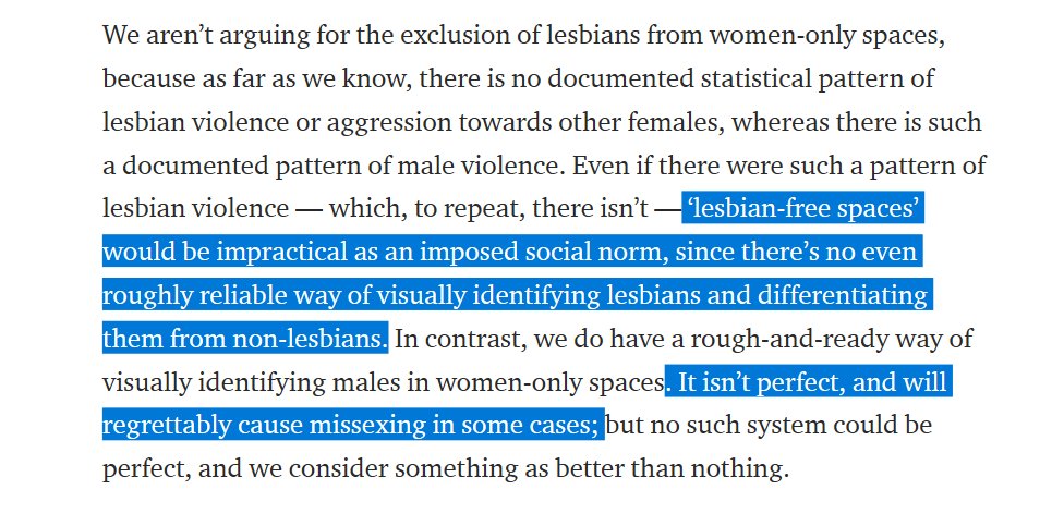 Be a shame is Kathleen Stock had written a whole essay in which she said non stereotypically feminine women who are probably lesbians???? Are just collateral damage in excluding trans women.
