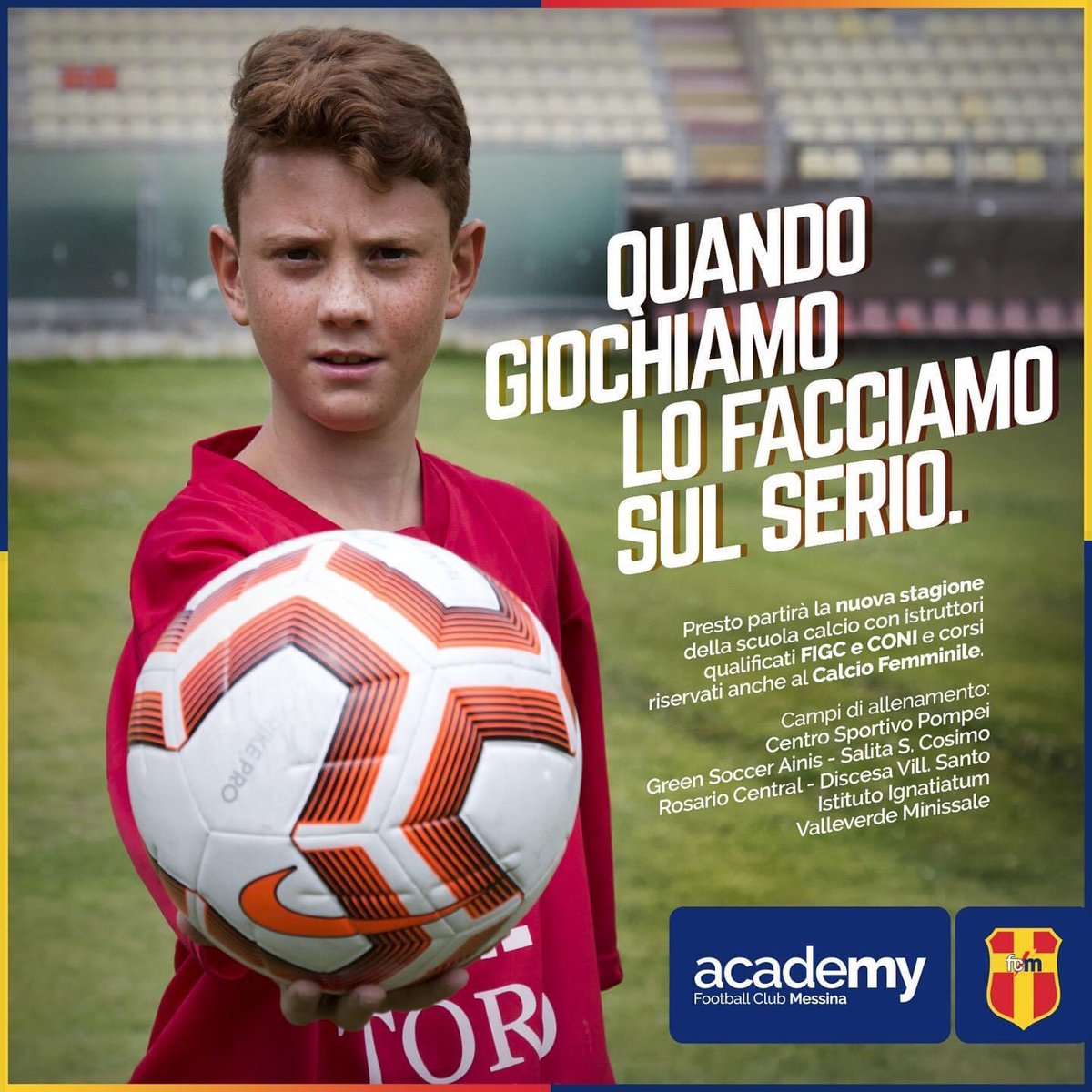 PassioneMessina's tweet photo. Vuoi entrare nell’accademia dei giallorossi? Chiama i numeri 345 0929409 o 345 6160444 e riceverai tutte le informazioni.
#FCMessinaAcadeMY #FCMessina #ForzaMessina #PiccoliLeoni 🦁 https://t.co/6kmOt6oS3w