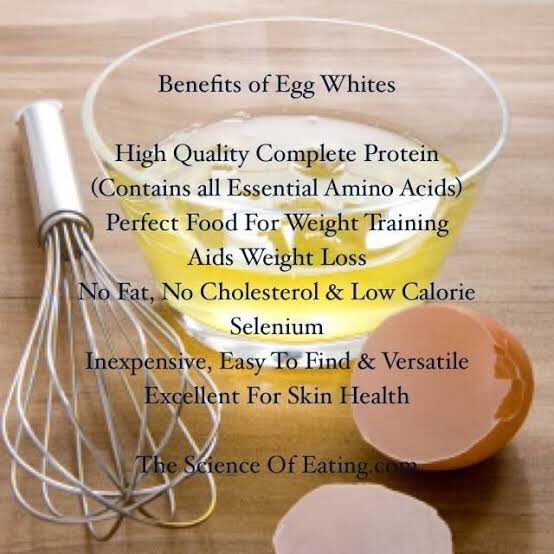 5. Egg whites: 2 egg whites=7 grams protein, 110 mg sodium, 108 mg potassium, 10 mg phosphorus. Egg whites are pure protein & provide all essential amino acids. For the kidney diet, egg whites provide protein w/ less phosphorus than other protein sources such as egg yolk or meat.