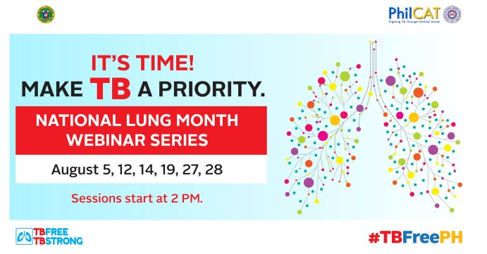 StopTB's tweet photo. Our partner #PhilCAT, in partnership with @DOHgovph @WHO & partners are organising a webinar series to provide updates in TB care & prevention & discuss innovations being pursued in service delivery during the COVID-19 pandemic. #TBFreePH
👉Register: https://t.co/A6eZZoCNT5 https://t.co/S7c9qzUiWj