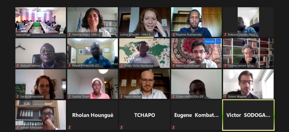 UNUEHS's tweet photo. This week, @UNUEHS started the #CLIMAFRI virtual workshops, together with different partners, aiming to develop & design science-based products to reduce risk of #flooding in the lower Mono River basin in Togo🇹🇬 & Benin🇧🇯.
Learn more about CLIMAFRI here: https://t.co/yKEmVIijyB https://t.co/HSxVGQFMoM
