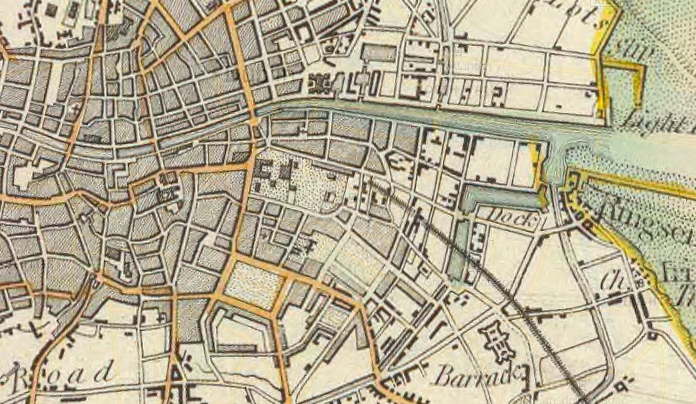 By this time the Grand Canal, which originally stopped at Portobello, had been extended through Baggot Rath and the reclaimed land to meet the Liffey at the end of Sir John Rogerson's Quay...