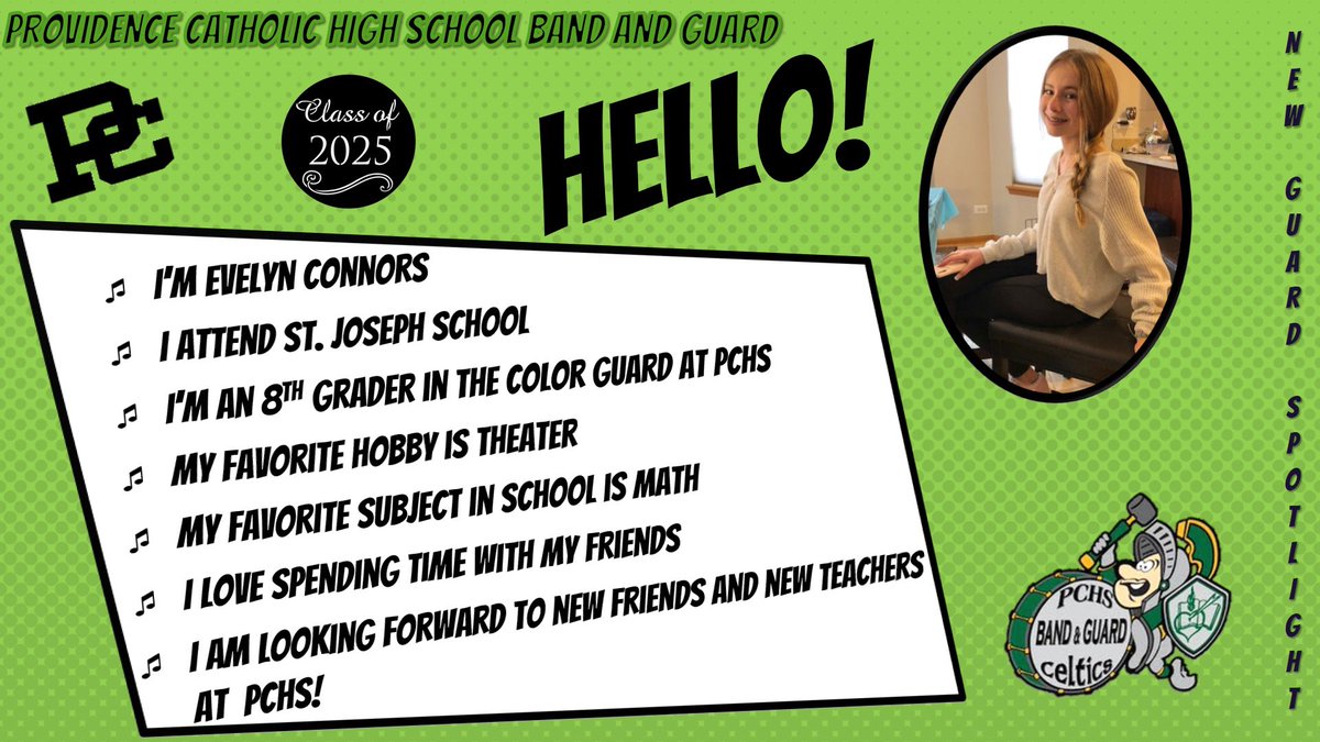 provi_band's tweet photo. Introducing our newest Marching Celtics and Color Guard. Let’s get to know some of them! So happy to have them be a part of our family. #marchingceltics https://t.co/polLJByf76