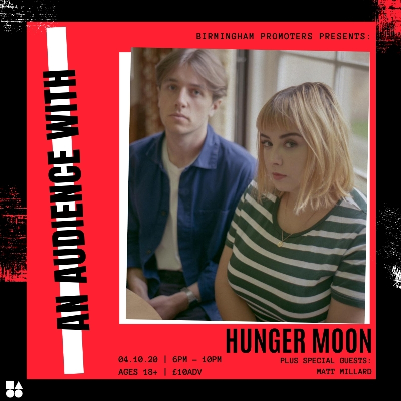 hungermoonmusic's tweet photo. **NEW SHOW**

SO excited to announce our first show in over EIGHT months!! 

On the 4th October we will be playing an intimate, socially distanced show at @DeadWaxDigbeth with the brilliant @MattMillard_!

Tickets will be per table and on sale Monday @ 10AM 🌜 https://t.co/3OBJ8nOB5C