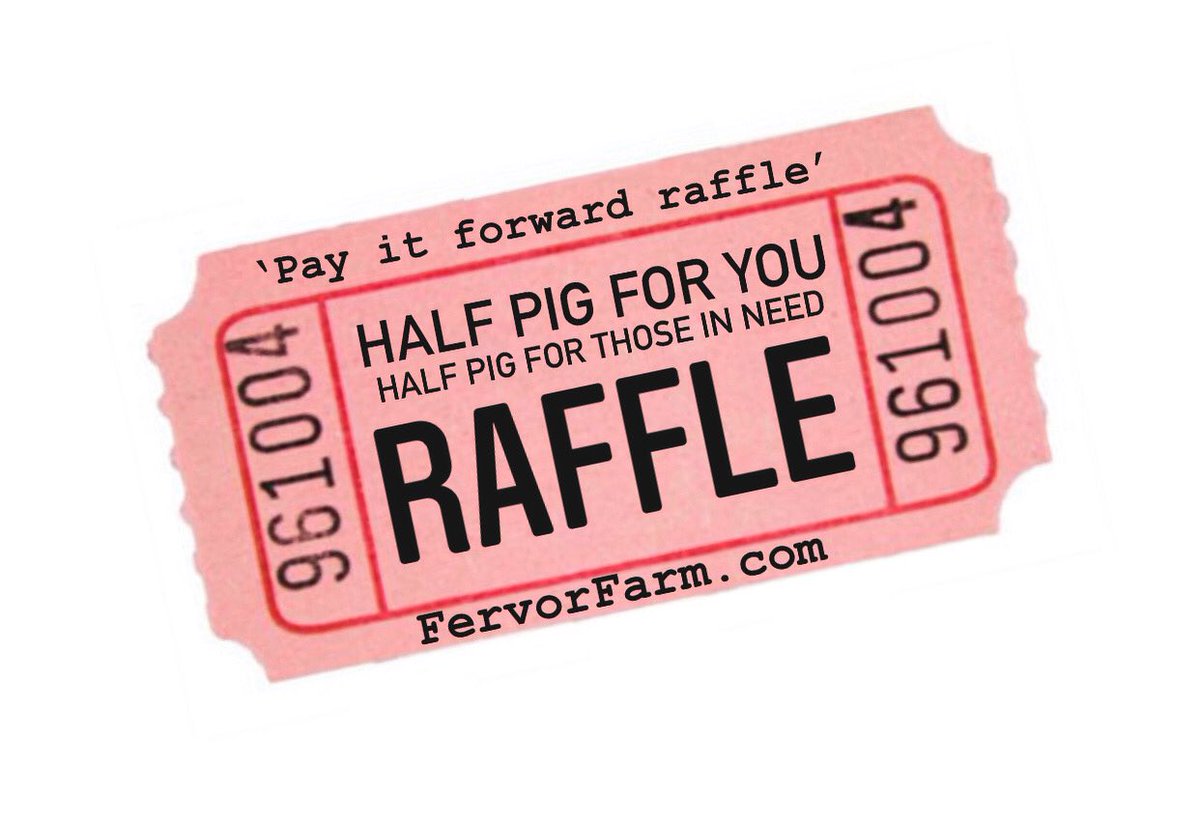 Win a half pig for you and a half for someone in need! $15/ea
Buy online: FervorFarm.com/raffle 
The other half of the pig (75-100 lbs!) will be donated to people in need within our Maine community.
Pork will be available in May 2021