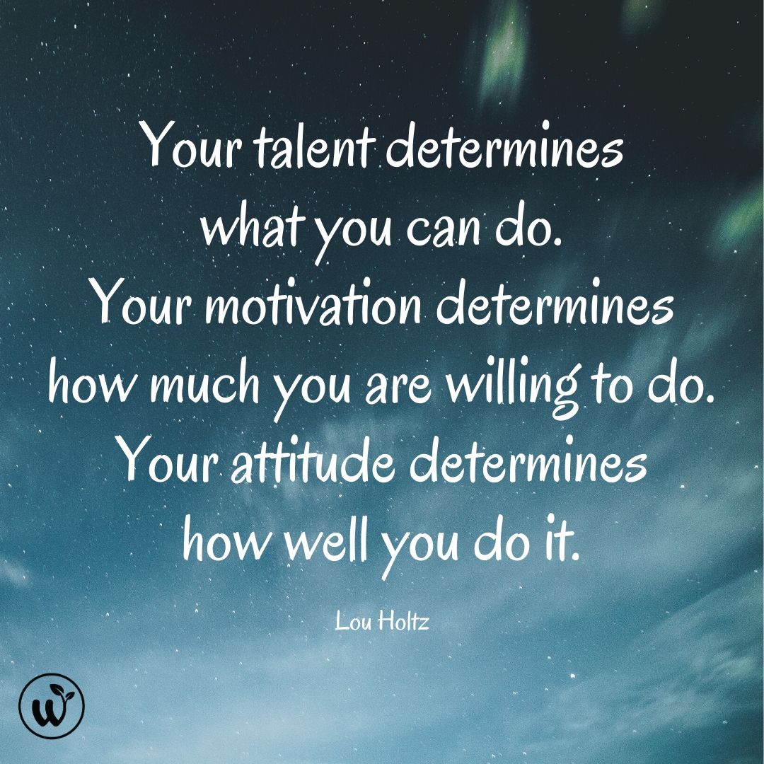 Your talent determines what you can do. Your motivation determines how much you are willing to do. Your attitude determines how well you do it. #Motivation #Inspiration #Quote