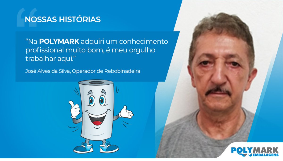 PolymarkE's tweet image. Sr. José foi o primeiro funcionário contratado desde que a Polymark iniciou suas atividades em 1995: “Estou há 25 anos na empresa com bom diálogo e com foco e determinação no trabalho e na satisfação do cliente. Obrigado a todos por esse tempo, agradeço de coração.”
