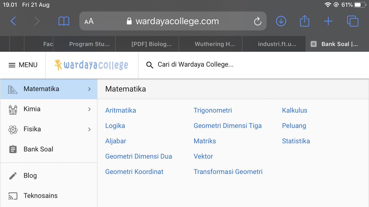 sumpaah mungkin aku yg baru tau, tapi ini websitenyaa bagus banget!!🥺💯✨ setiap materinyaa dijelasin pake video dan di akhir materi ada latihan soalnyaa🥰✨

wardayacollege.com