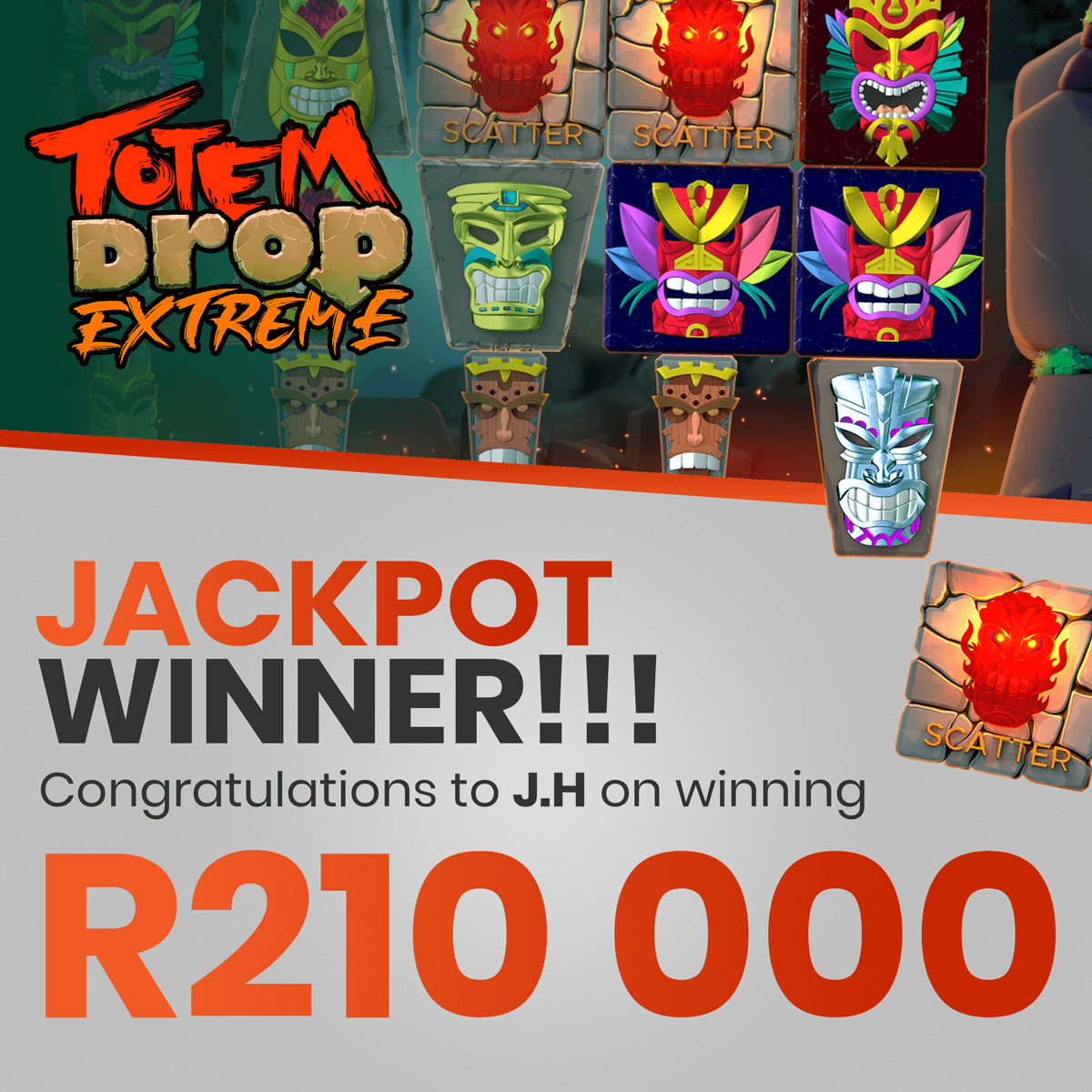 Lotto_Star's tweet photo. JACKPOT WINNER!π₯π₯π₯ Congratulations to J.H on winning R210 000 on our Totem Drop Extreme!ππ You could be the next BIG winner, place your bets on LottoStar Now! #jacckpot #winner #congratulations #winning #bets #lottostar #winner https://t.co/l0KI9j9njU
