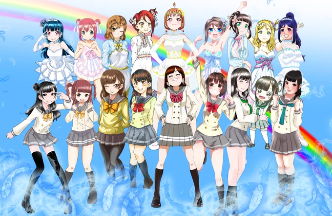 そしたらまた皆でフラスタ描きたいすなぁ
 #きっとまたAqoursに会える 
