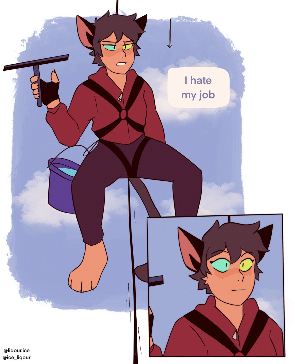 milksodaz's tweet photo. someone on ig commented window cleaner au so yeah why not ❤️

#catradora #spopfanart https://t.co/sj7EfvAe1j