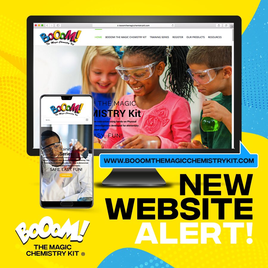 🚨New Website Alert🚨
Check It Out At BooomTheMagicChemistryKit.com!