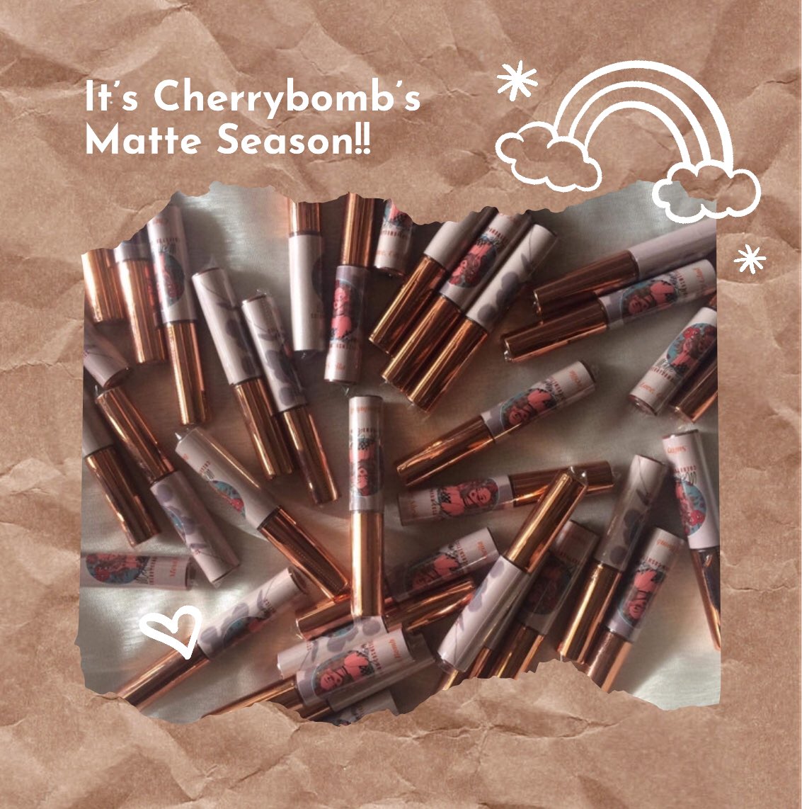 _cherrybombcos's tweet photo. THE LONG WAIT IS OVER!!!!! IT’S MATTE SEASON🤎✨

5 AVAILABLE BOMBSHADES:
🍒Sultry Sheila
🍒Love, Cecilia
🍒Cherry Glad
🍒Mom Bomb
🍒BOMBSHELL 

Reserve yours now!!! https://t.co/9B083y1Yxt
