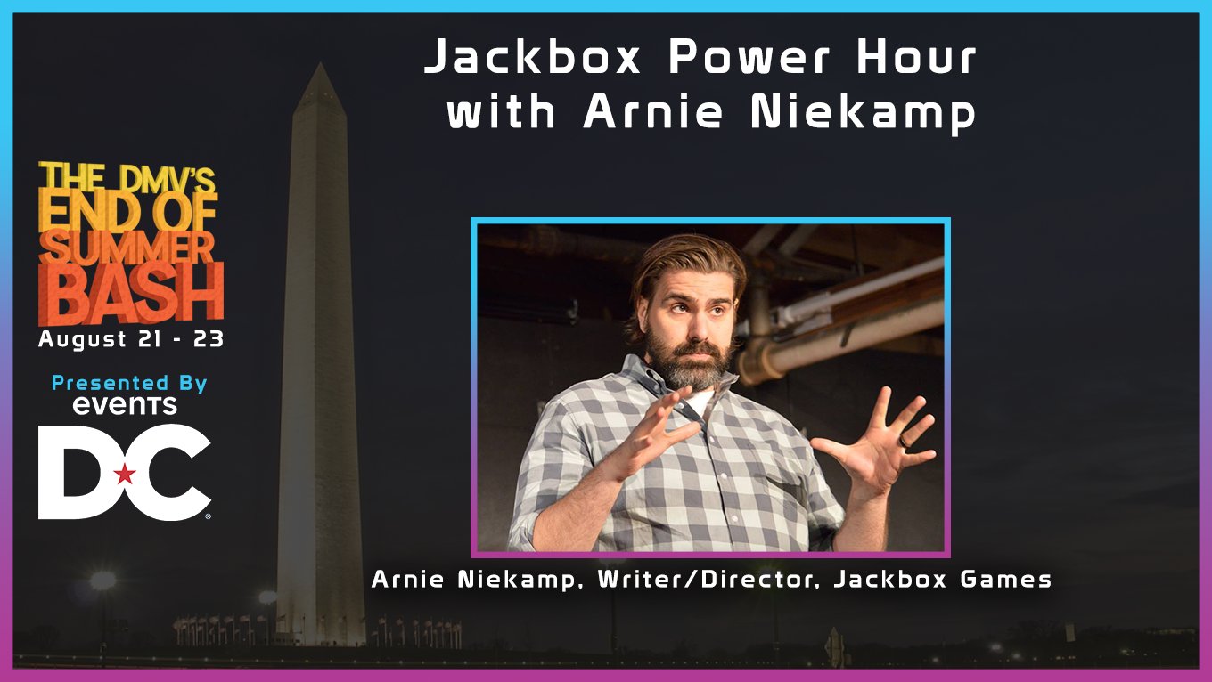 Jackbox Games We Re Uniting With Dc Area Esports For The End Of Summer Bash Benefitting Extralife4kids Join Jackbox Editorial Director Misterarnie For Some Jackbox Games Today At 5 15 Et Full Event