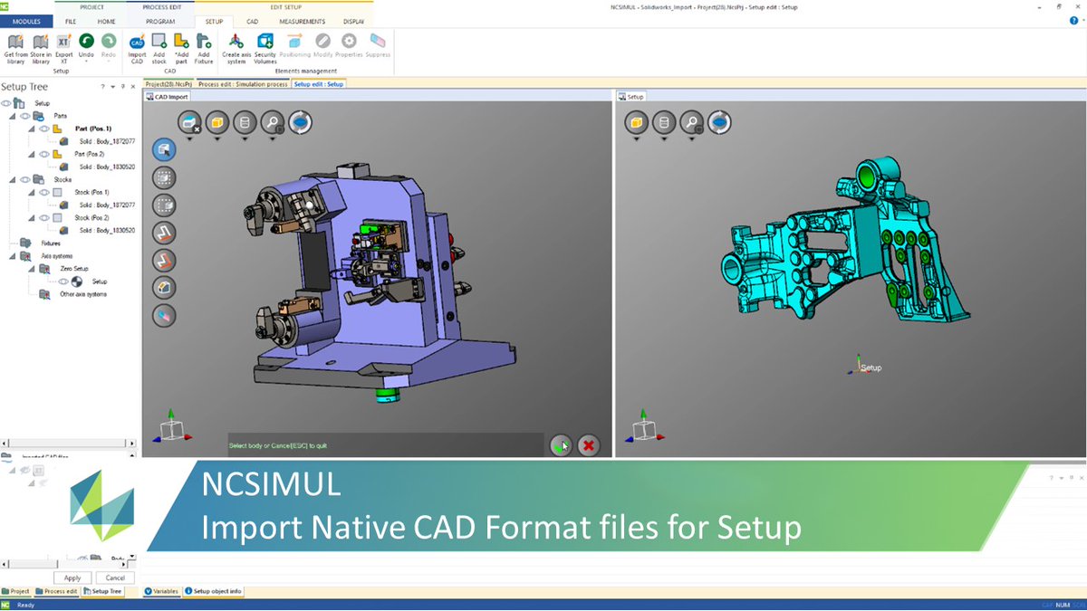 Tips and Tricks to keep you on the cutting edge
💡 Import Native CAD files for Part setup in #NCSIMUL
Watch the video : hxgn.biz/3jQVLoF

NCSIMUL’s setup process is extremely streamlined regardless of where the files are being imported from. 

<a href="/Hexagon_ps/">Hexagon Production Software</a> #CAD