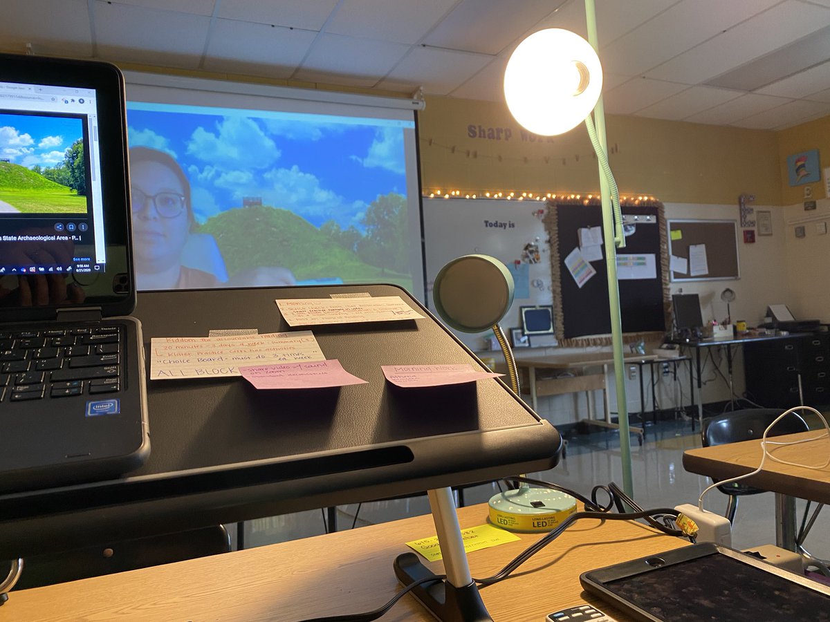 edgellcation's tweet photo. Time to head to the Pinson Mounds for social studies! Virtual field trip on @zoom_us with the green screen 💛let’s see which students notice as we dive into the Woodland Culture today. @ChristianaES1 @KeglerLisa
#GoingtheDistanceLearning #EdgellFamily310 #VirtualFieldTrips https://t.co/gXseYMRZzV