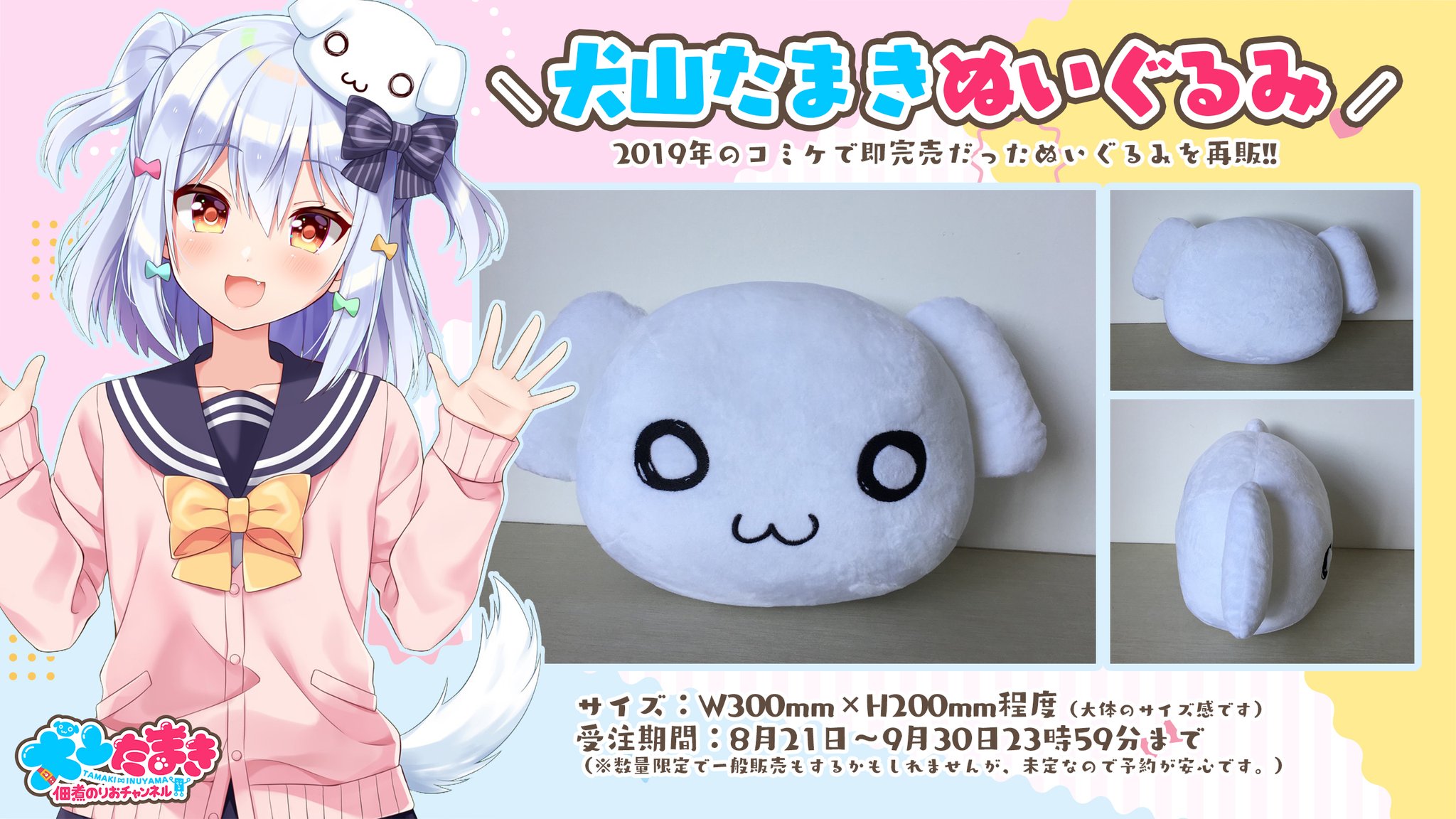 かわいい 犬山たまき BIG ぬいぐるみ にっこり Amazon.co.jp: のりプロ 犬山たまき BIGぬいぐるみ 全2種セット