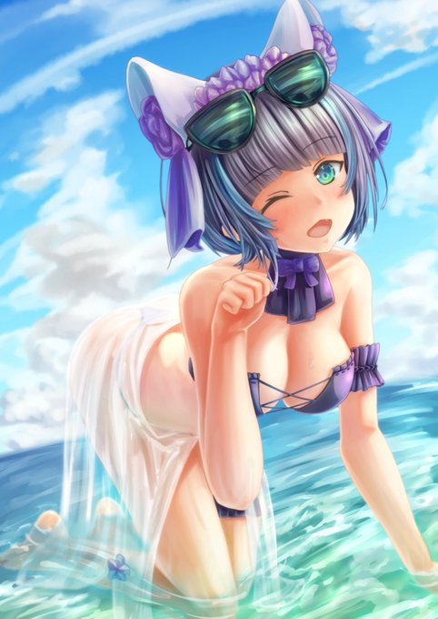 デーティングサマー! #アズールレーン #チェシャー(アズールレーン) #水着 #デーティングサマー! https://t.co/r6WaooJ2JL 