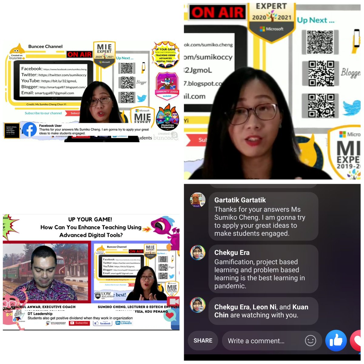 sumikoccy's tweet photo. My 1st live chat in FB!! Thank you Mr Khairul!!#wakelet #bunceeMalaysia #Buncee #flipgrid #microsoft #dtleadership @JBDbiz @eda_gimenez @chekguera @gartatik #uowmalaysia @keemanxp @biopolimer https://t.co/2pdJaMF0Jw https://t.co/sp9GWRjiqG