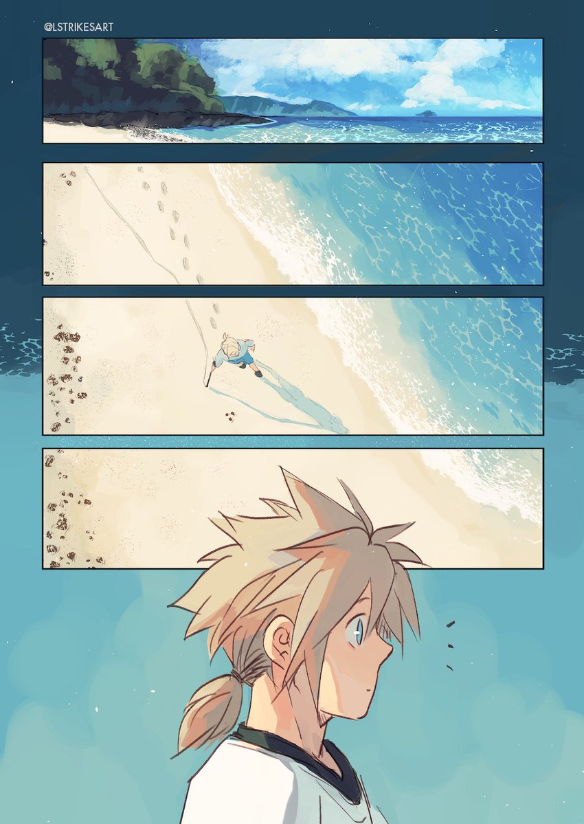 LStrikesArt's tweet photo. A #zakkura mermaid meet-cute! Read left-to-right. Part 1/2 🐟🐠 https://t.co/PMqZcJjG4y