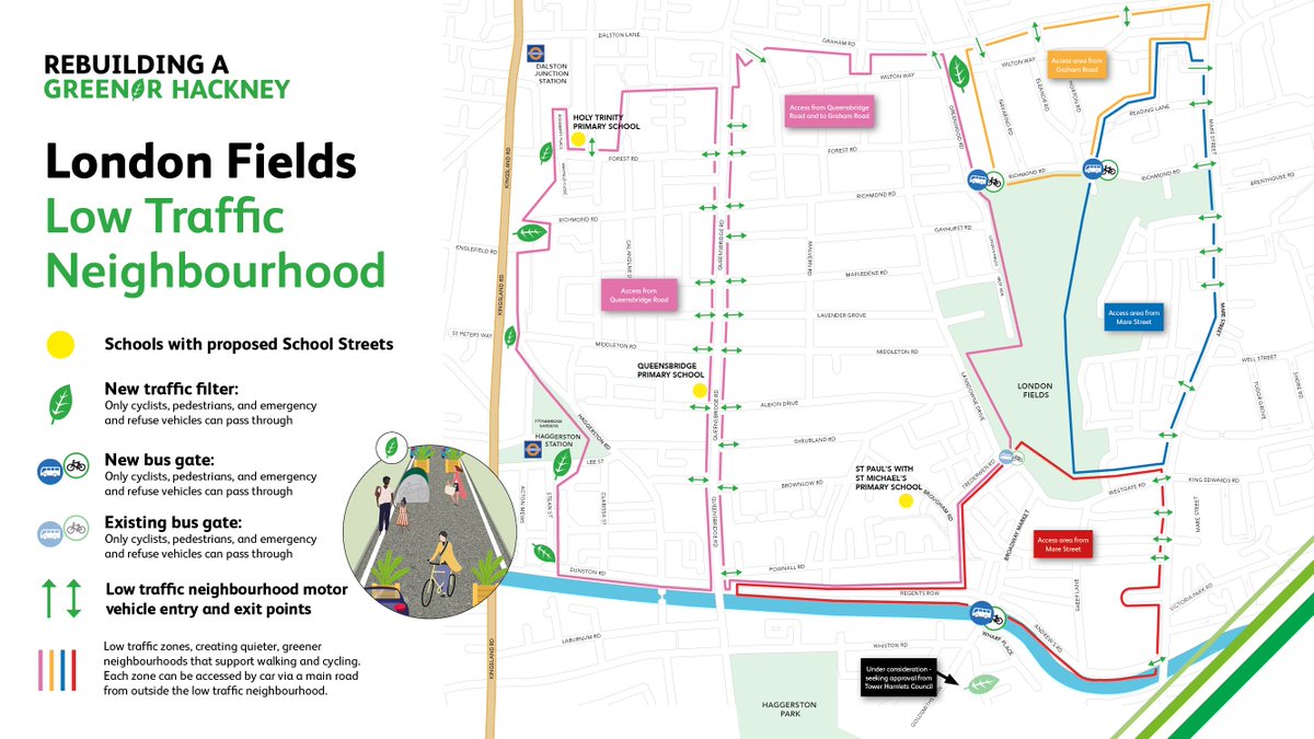 Main Roads Traffic Map Hackney Council On Twitter: "🌿👷🏽‍♀️🚧 Work To Introduce The Hoxton West  And Hackney Downs Low Traffic Neighbourhoods Starts On Monday, With Work In  The London Fields Area Starting On 7 September 🗺️⬇️