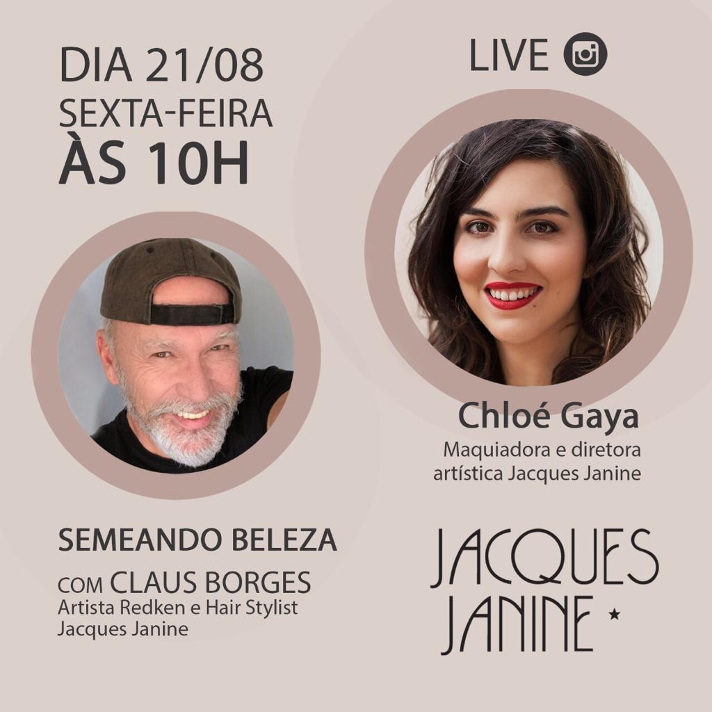 Nosso bate-papo, logo mais às 10h pelo Instagram #jacquesjanineoficial #hair #live #beauty #redken #jacquesjanine