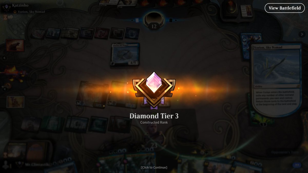 MrClintastik's tweet photo. Woooohoooo! Shine bright like a Diamond! #mrclintastik #mtgarena #magicthegathering #magicthegatheringarena #mtgstandard #mtgastandard #PCGaming #MTGA https://t.co/W3o3e8nZKr