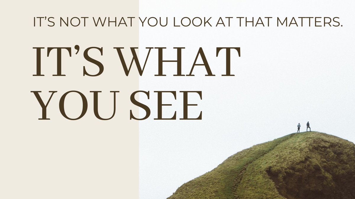 You can show the same opportunity to 10 people and 9 wont get it. Focus on the 1