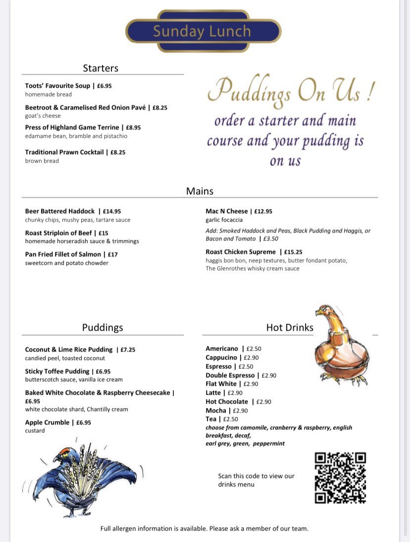 SUNDAY LUNCH

This weeks Sunday Lunch menu will be sure to tantalise your taste buds! 
 
Don’t forget we also have our special offer of pudding on us when you order a starter and a main course! 

opentable.com/r/the-station-…