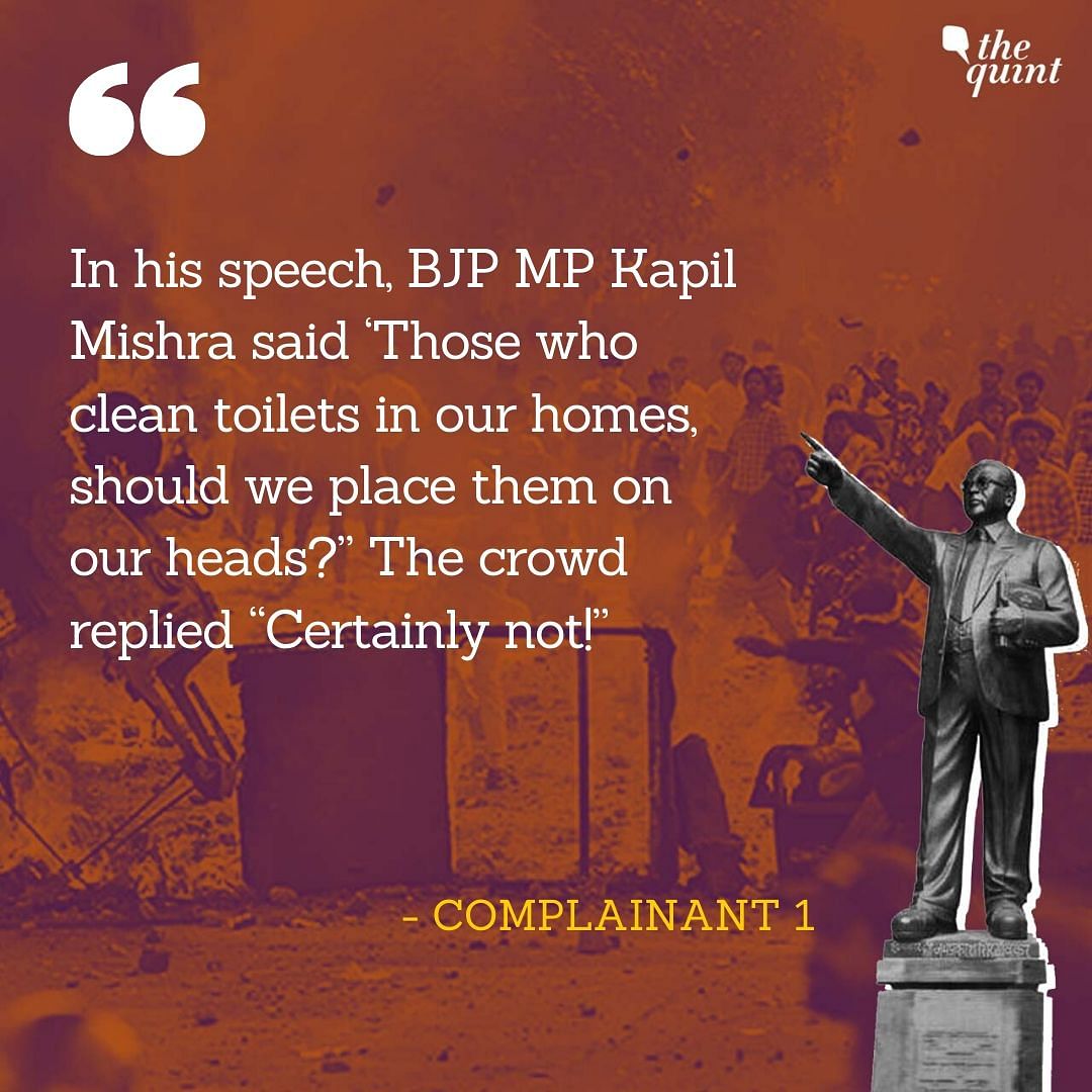 The venom of Kapil Mishra and his supporters. Read more here.  https://www.thequint.com/news/politics/northeast-delhi-riots-dalits-muslims-hindutva-kapil-mishra-bjp and watch this video on collusion between Kapil Mishra and Delhi Police ( https://twitter.com/thecaravanindia/status/1275050911166083077)