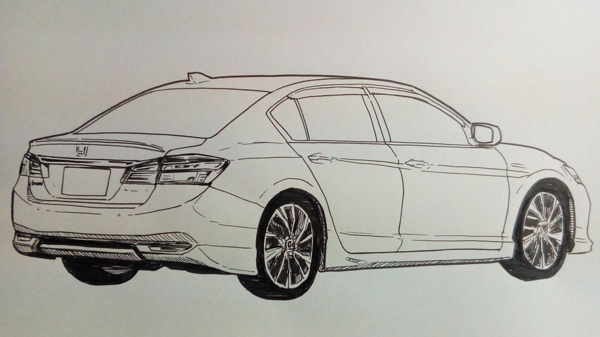 結城るい ホンダ Honda Accord ラクガキ ペン画 イラスト基地 イラスト王国 アナログイラスト ホンダアコード