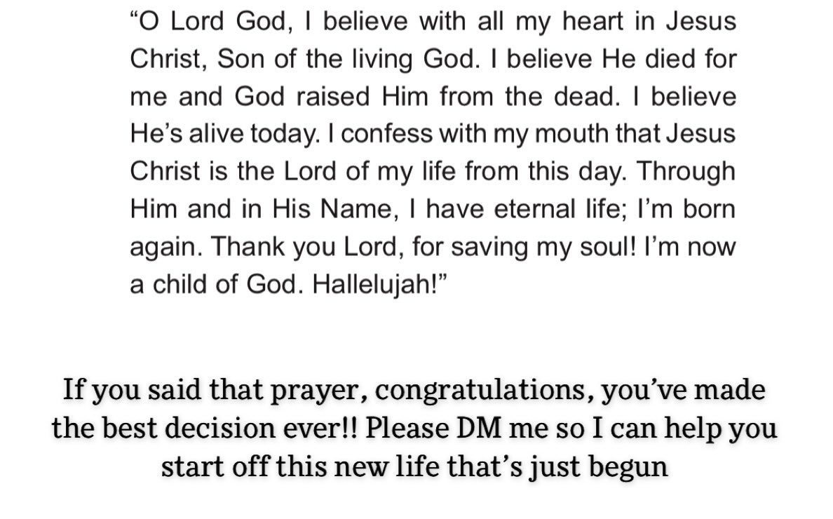 Just say this short prayer but mean it with all your heart