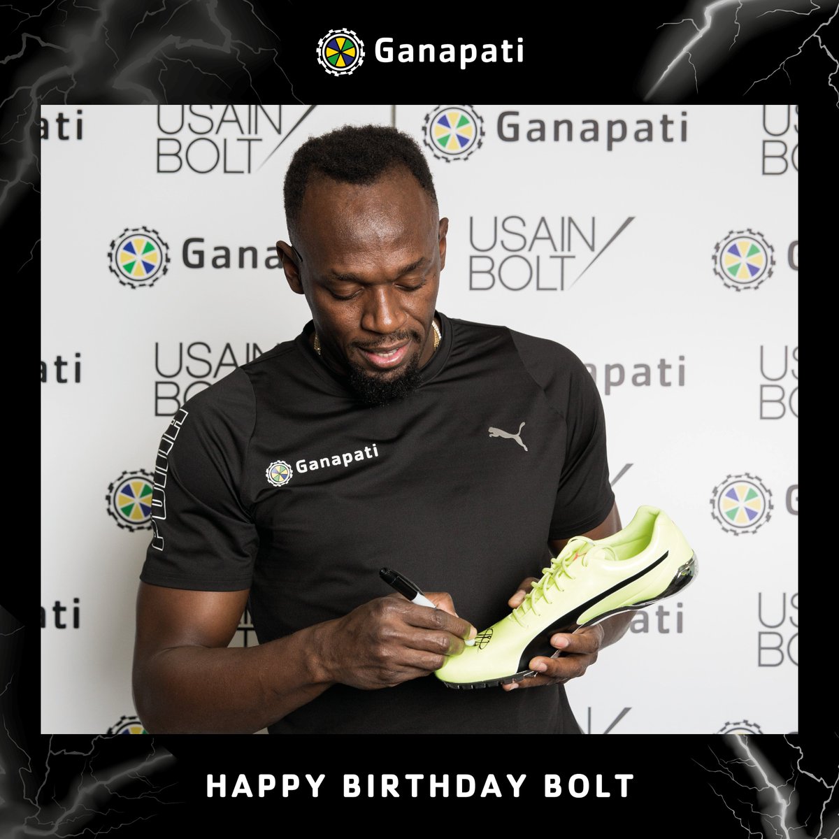 Happy Birthday to the world’s fastest man... <a href="/usainbolt/">Usain St. Leo Bolt</a> !!

It’s such a pleasure working with you!

#UsainBolt #HappyBirthday #FastestManInTheWorld #GanapatixBolt #GanapatiGaming #OnlineGaming #SlotGames #SlotsofInstagram
